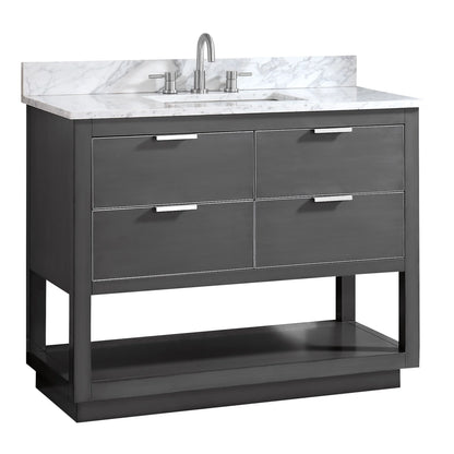Allie 36" Freestanding Bathroom Vanity with Stone Top and Vitreous China Undermount Sink