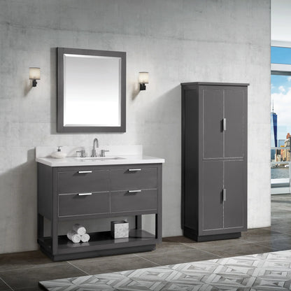 Allie 36" Freestanding Bathroom Vanity with Stone Top and Vitreous China Undermount Sink