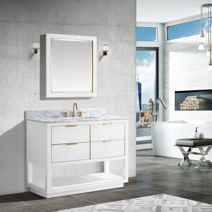 Allie 36" Freestanding Bathroom Vanity with Stone Top and Vitreous China Undermount Sink