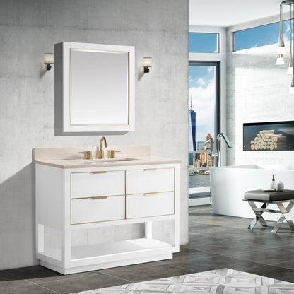 Allie 36" Freestanding Bathroom Vanity with Stone Top and Vitreous China Undermount Sink