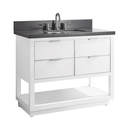 Allie 36" Freestanding Bathroom Vanity with Stone Top and Vitreous China Undermount Sink