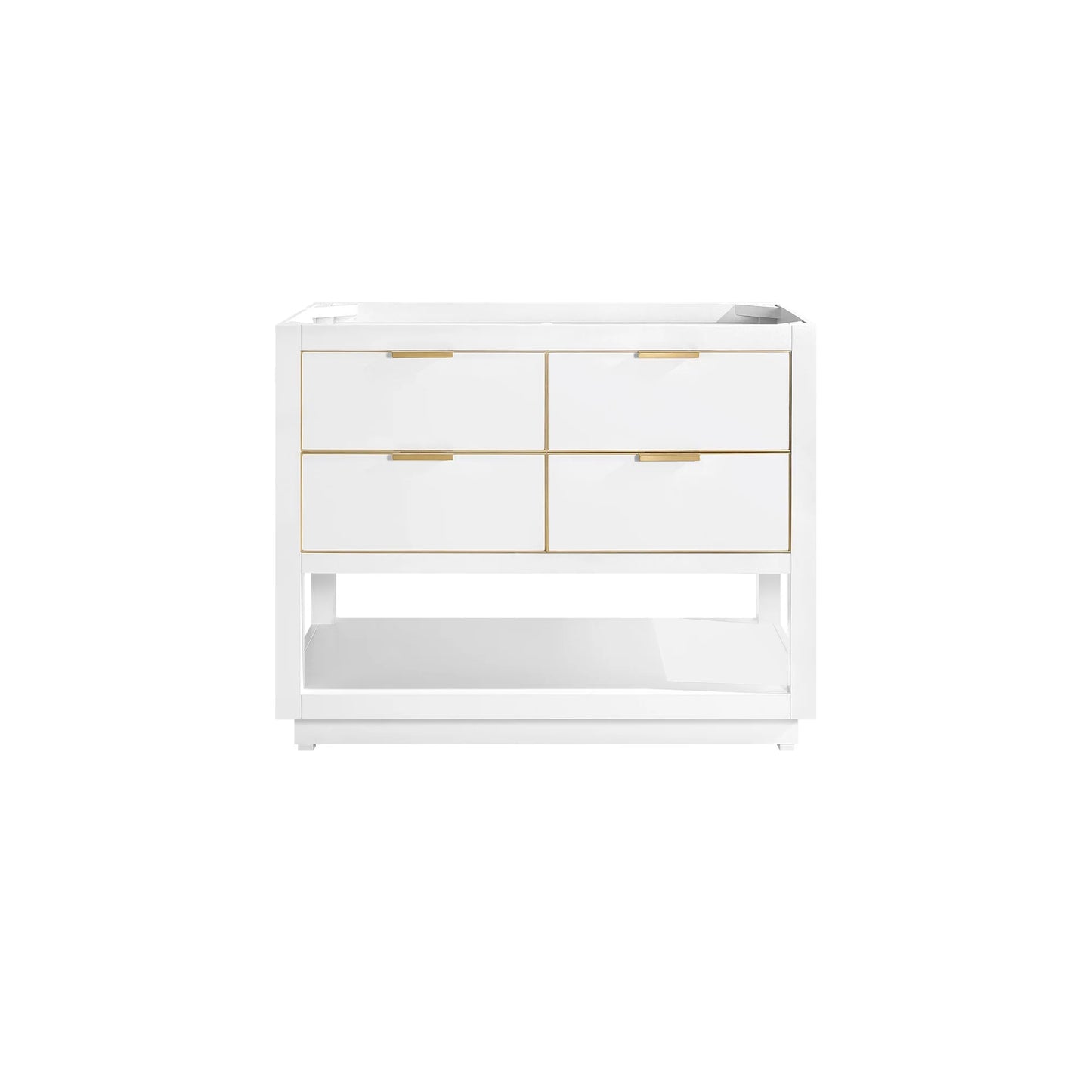 Allie 42" Freestanding Bathroom Vanity with Stone Top and Vitreous China Undermount Sink