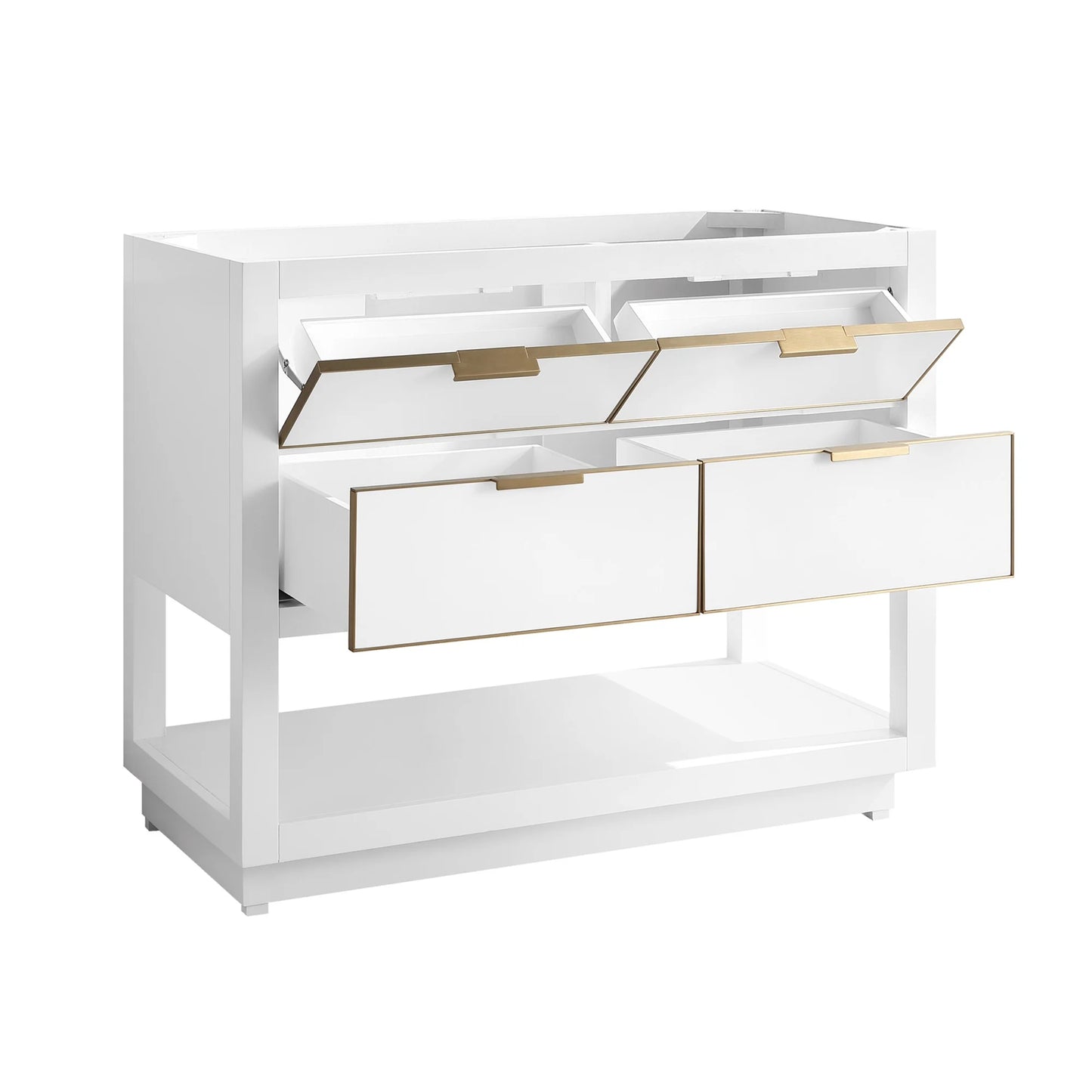Allie 42" Freestanding Bathroom Vanity with Stone Top and Vitreous China Undermount Sink