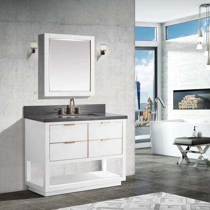 Allie 42" Freestanding Bathroom Vanity with Stone Top and Vitreous China Undermount Sink