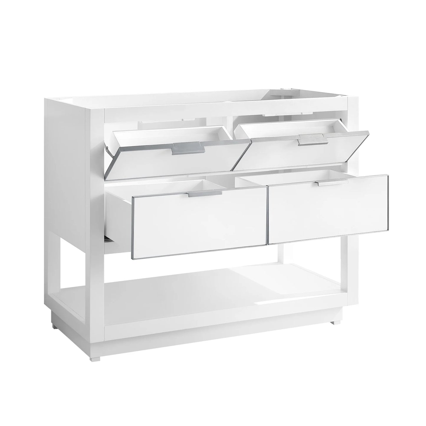 Allie 42" Freestanding Bathroom Vanity with Stone Top and Vitreous China Undermount Sink