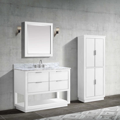 Allie 42" Freestanding Bathroom Vanity with Stone Top and Vitreous China Undermount Sink