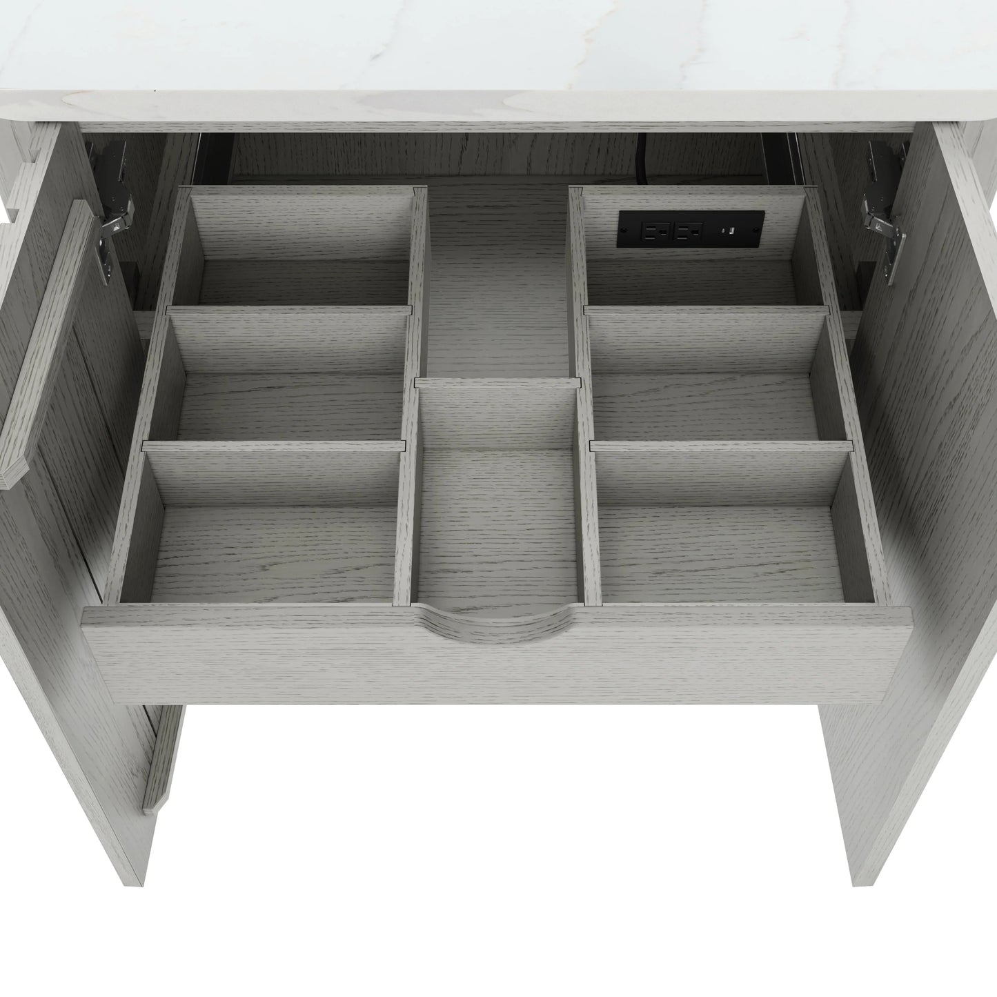 Blakely 30" Freestanding Bathroom Vanity with Calacatta White Quartz Top and Vitreous China Undermount Sink