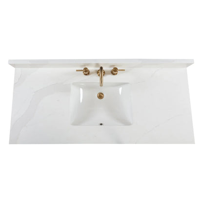 Blakely 48" Freestanding Bathroom Vanity with Calacatta White Quartz Top and Vitreous China Undermount Sink