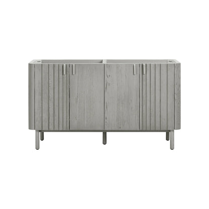 Blakely 60" Freestanding Bathroom Vanity with Calacatta White Quartz Top and Vitreous China Undermount Sinks
