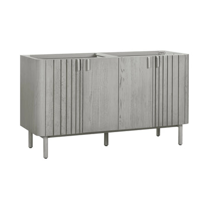 Blakely 60" Freestanding Bathroom Vanity with Calacatta White Quartz Top and Vitreous China Undermount Sinks