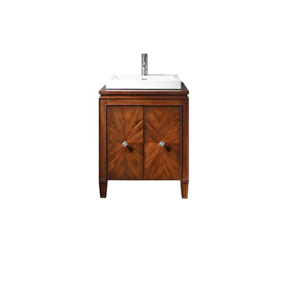 Brentwood 25" Freestanding Bathroom Vanity with Vitreous China Vessel Sink