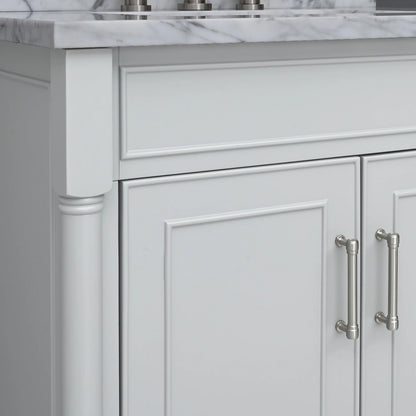 Bristol 30" Freestanding Bathroom Vanity with Stone Top and Vitreous China Undermount Sink