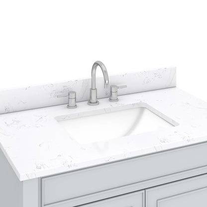 Bristol 36" Freestanding Bathroom Vanity with Stone Top and Vitreous China Undermount Sink