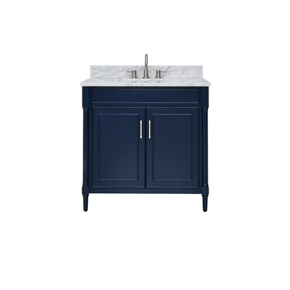 Bristol 36" Freestanding Bathroom Vanity with Stone Top and Vitreous China Undermount Sink