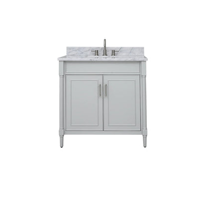 Bristol 36" Freestanding Bathroom Vanity with Stone Top and Vitreous China Undermount Sink