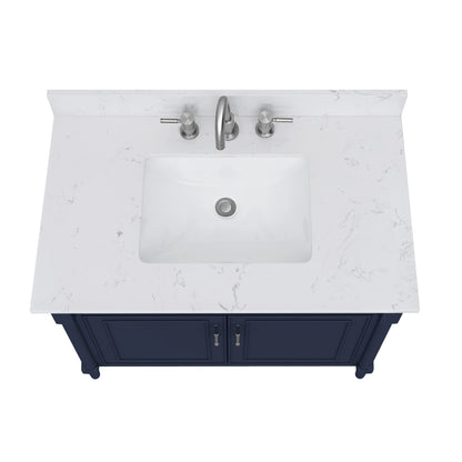Bristol 36" Freestanding Bathroom Vanity with Stone Top and Vitreous China Undermount Sink