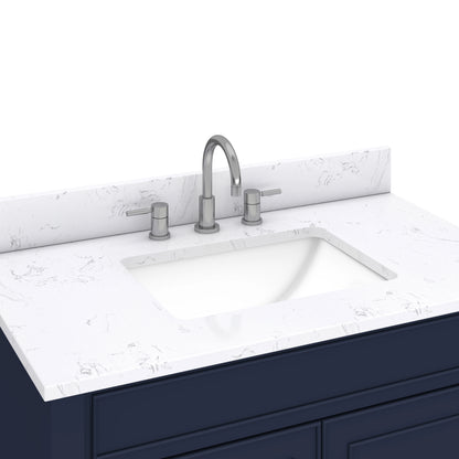 Bristol 36" Freestanding Bathroom Vanity with Stone Top and Vitreous China Undermount Sink