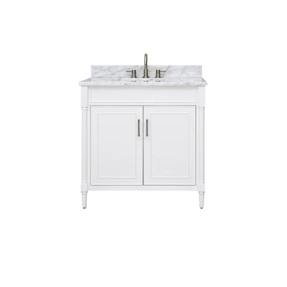 Bristol 36" Freestanding Bathroom Vanity with Stone Top and Vitreous China Undermount Sink