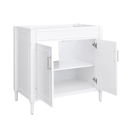 Bristol 36" Freestanding Bathroom Vanity with Stone Top and Vitreous China Undermount Sink