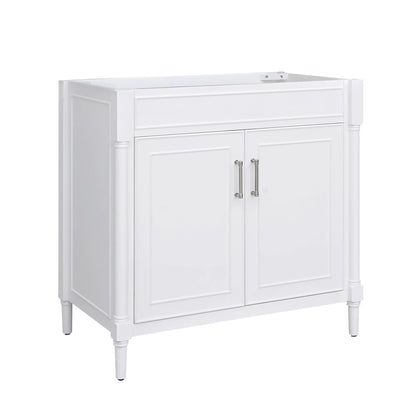 Bristol 36" Freestanding Bathroom Vanity with Stone Top and Vitreous China Undermount Sink