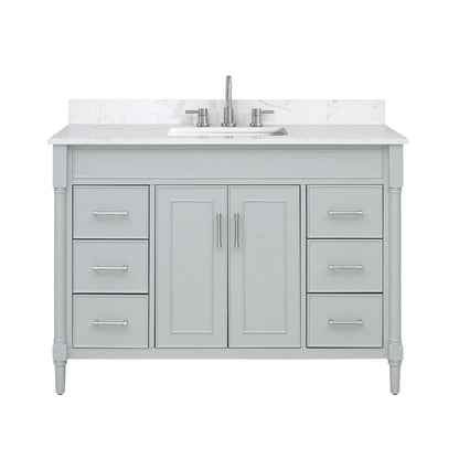 Bristol 48" Freestanding Bathroom Vanity with Stone Top and Vitreous China Undermount Sink