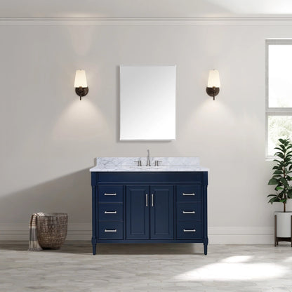 Bristol 48" Freestanding Bathroom Vanity with Stone Top and Vitreous China Undermount Sink