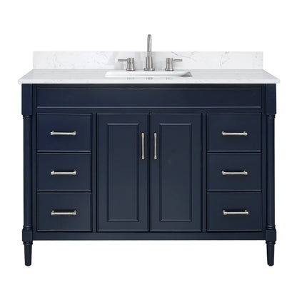 Bristol 48" Freestanding Bathroom Vanity with Stone Top and Vitreous China Undermount Sink