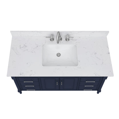 Bristol 48" Freestanding Bathroom Vanity with Stone Top and Vitreous China Undermount Sink
