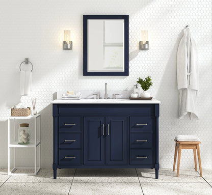 Bristol 48" Freestanding Bathroom Vanity with Stone Top and Vitreous China Undermount Sink