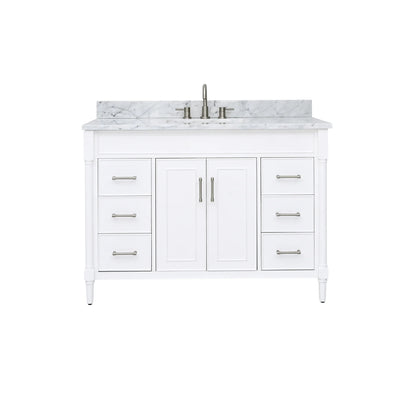Bristol 48" Freestanding Bathroom Vanity with Stone Top and Vitreous China Undermount Sink