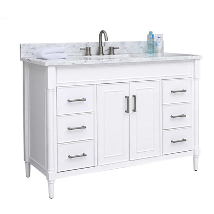 Bristol 48" Freestanding Bathroom Vanity with Stone Top and Vitreous China Undermount Sink