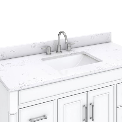 Bristol 48" Freestanding Bathroom Vanity with Stone Top and Vitreous China Undermount Sink