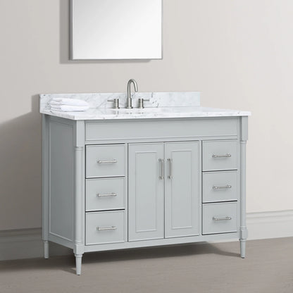 Bristol 48" Freestanding Bathroom Vanity with Stone Top and Vitreous China Undermount Sink