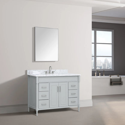 Bristol 48" Freestanding Bathroom Vanity with Stone Top and Vitreous China Undermount Sink