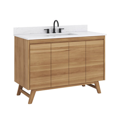 Coventry 48" Freestanding Bathroom Vanity with Stone Top and Vitreous China Undermount Sink
