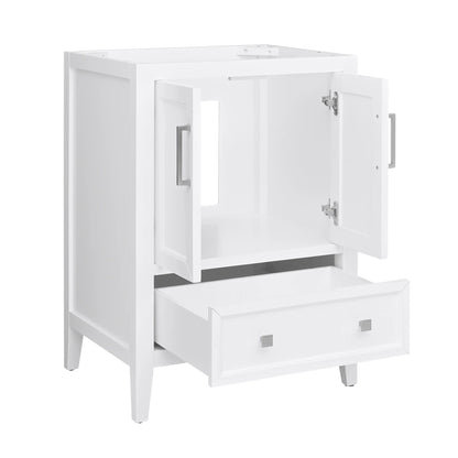 Everette 24" Freestanding Bathroom Vanity with Carrara White Natural Marble Top and Vitreous China Undermount Sink
