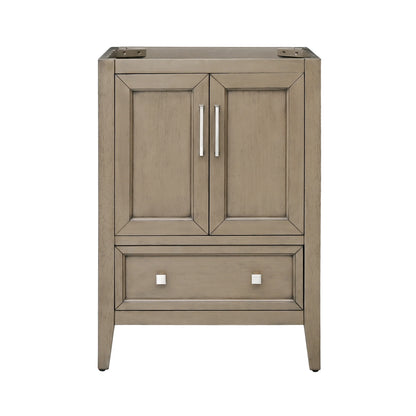 Everette 24" Freestanding Bathroom Vanity with Carrara White Natural Marble Top and Vitreous China Undermount Sink