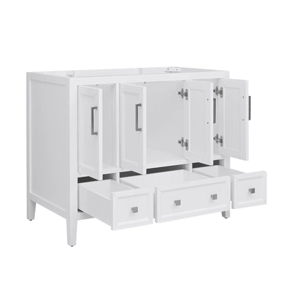 Everette 42" Freestanding Bathroom Vanity with Carrara White Natural Marble Top and Vitreous China Undermount Sink