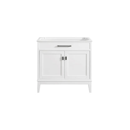 Madison 36" Freestanding Bathroom Vanity with Carrara White Natural Marble Top and Vitreous China Undermount Sink