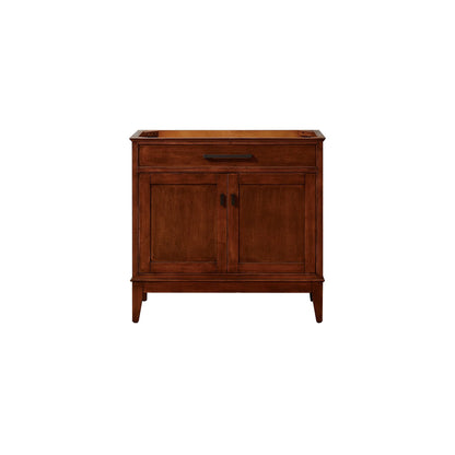Madison 36" Freestanding Bathroom Vanity with Carrara White Natural Marble Top and Vitreous China Undermount Sink