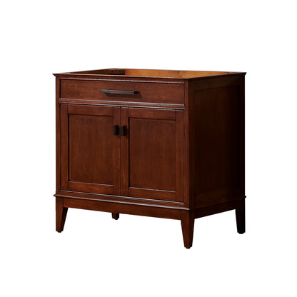 Madison 36" Freestanding Bathroom Vanity with Carrara White Natural Marble Top and Vitreous China Undermount Sink