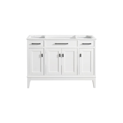 Madison 48" Freestanding Bathroom Vanity with Carrara White Natural Marble Top and Vitreous China Undermount Sink