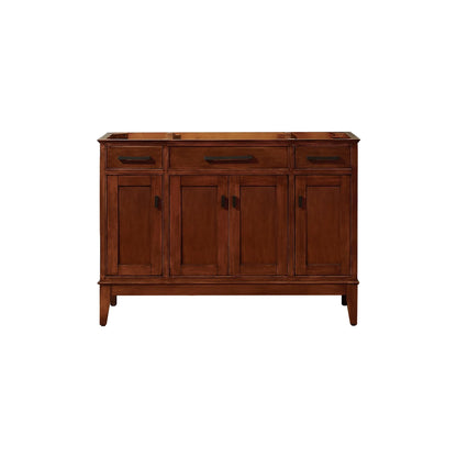 Madison 48" Freestanding Bathroom Vanity with Carrara White Natural Marble Top and Vitreous China Undermount Sink