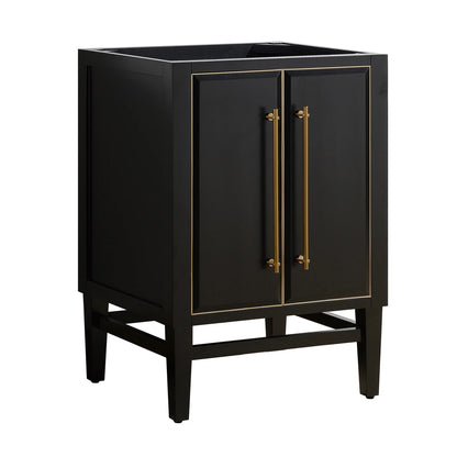 Mason 24" Freestanding Bathroom Vanity with Carrara White Natural Marble Top and Vitreous China Undermount Sink
