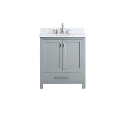 Modero 30" Freestanding Bathroom Vanity with Stone Top and Vitreous China Undermount Sink