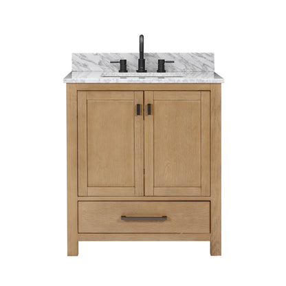 Modero 30" Freestanding Bathroom Vanity with Stone Top and Vitreous China Undermount Sink