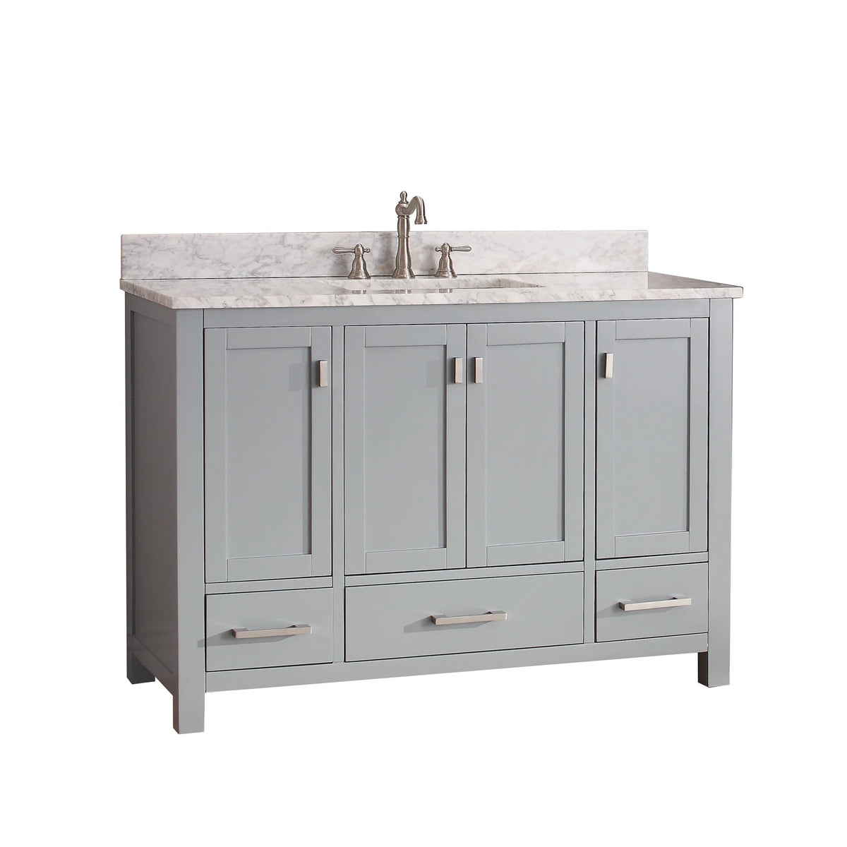 Modero 48" Freestanding Bathroom Vanity with Stone Top and Vitreous China Undermount Sink
