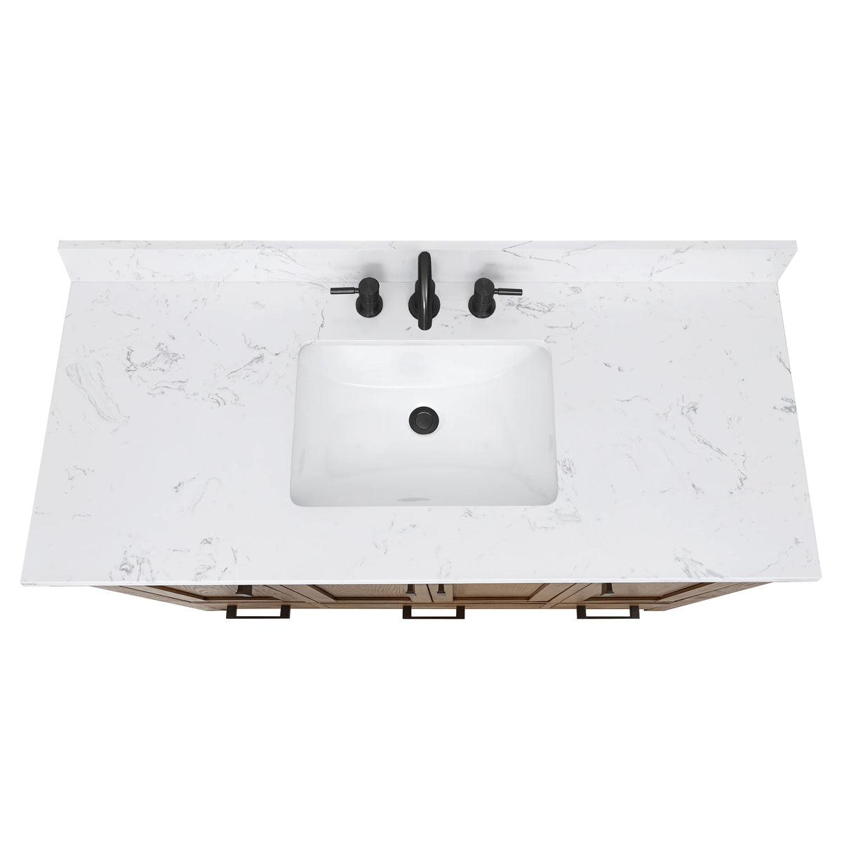 Modero 48" Freestanding Bathroom Vanity with Stone Top and Vitreous China Undermount Sink