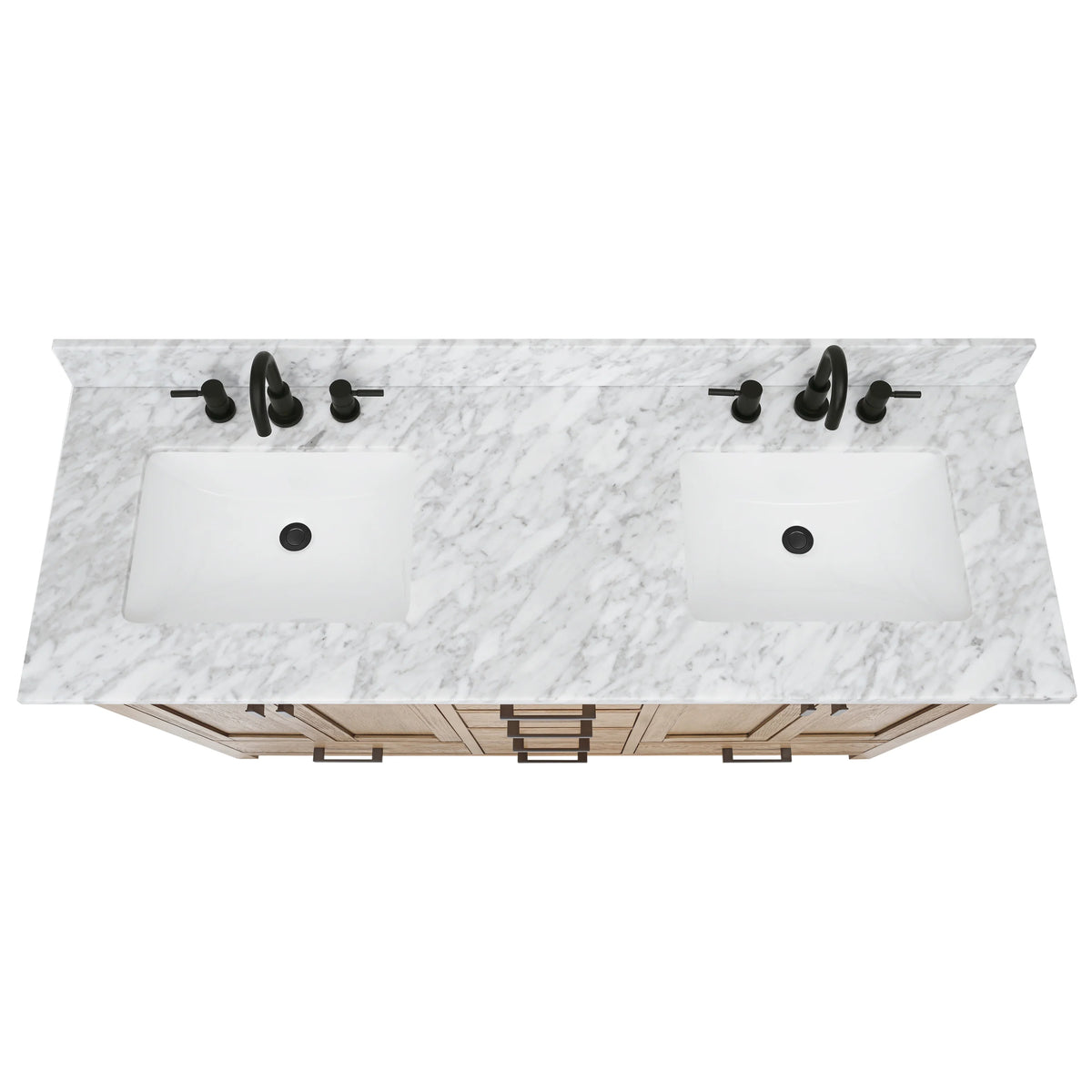 Modero 60" Freestanding Bathroom Vanity with Stone Top and Vitreous China Undermount Sink