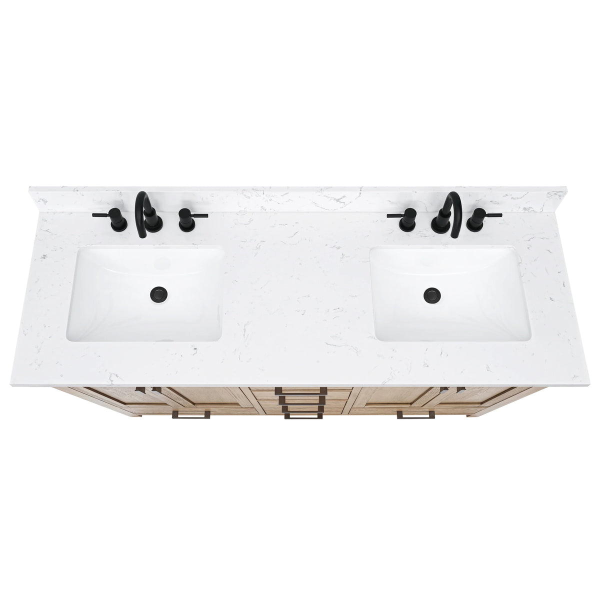 Modero 60" Freestanding Bathroom Vanity with Stone Top and Vitreous China Undermount Sink